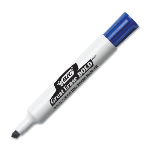 Bic great erase dry erase marker - bold marker point type - chisel (dec11be) for sale