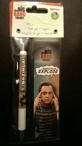 NEW The Big Bang Theory Ink Pen &amp; Bookmark Set