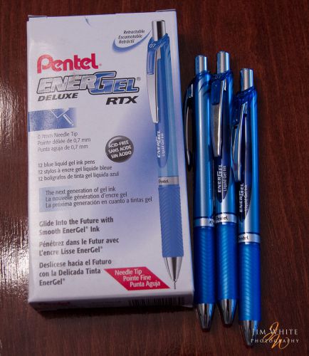 15 energel RTX retractable ball points-Blue BLN77-C Brand New