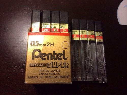 Pentel High-Polymer 192 Pencil Leads .5mm 2H 16 tubes