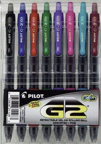 24 Pilot G2 .7mm Gel Rollerball Pens ASSORTED COLORS