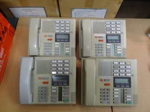 4-Meridian Nortel M7310 Yellowed Business Used Phone Phone System Set NT8B20