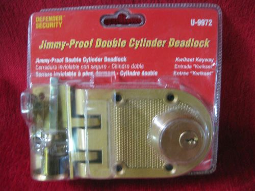 NEW Prime-Line Products U 9972 Deadlock, Jimmy-Resistant, Double Cylinder, Brass