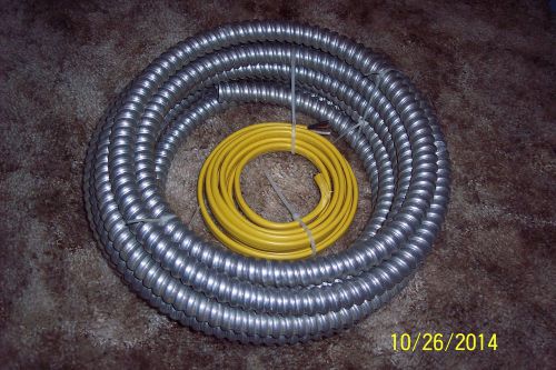 14ft 12/2 w/ground 600v  copper &amp; 25&#039; feet greenfield flexible metal conduit 3/4 for sale