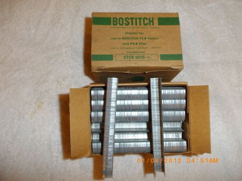 Bostitch staples, stcr5019, 1/2&#034;, 5 boxes, for sale