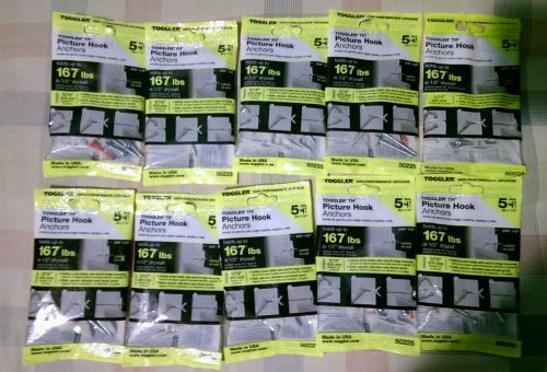 Lot of 10 Toggler Picture Hook Anchors 5 in Each Pack (50 Total) Item # 50225