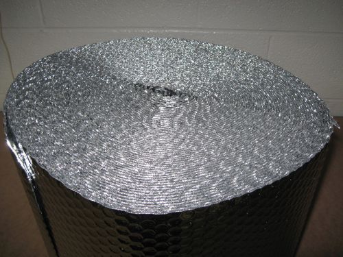 Double foil insulated reflective bubble - 18&#034; x 125&#039; per roll for sale