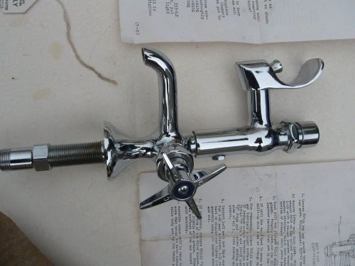 Vintage NOS Chicago Faucet Combination Self Closing Basin Cock &amp; Bubbler #722