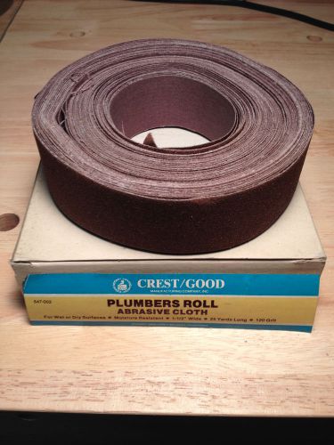 Crest Roll Plumbers Roll Moisture Resistant 1 1/2 wide 120 Grit -25 yards