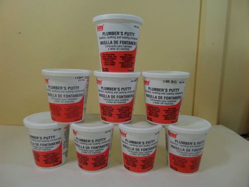 Lot of 8 Oatey 14 oz Plumber&#039;s Putty 31166