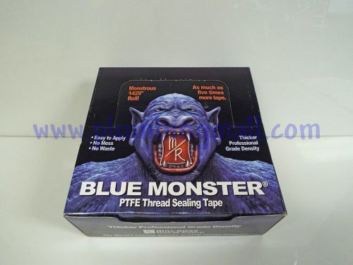 Blue monster ptfe teflon thread tape 1/2&#034; x1429&#034; - 45 blue monster rolls per box for sale