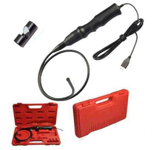 Usb endoscope inspection snake camera borescope 6leds/7.2mm dia+hard box+mirror for sale