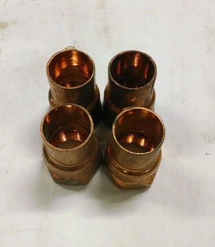 Group of four copper adapters 3/4&#034; for sale