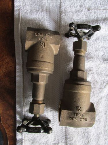 2 LUNKENHEIMER brass valves 1 1/4 150s 300 WOG