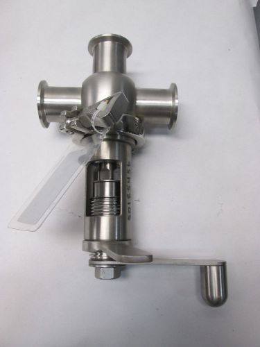 New waukesha wvalve03253 1-1/2in tri-clamp stainless divert valve d390294 for sale