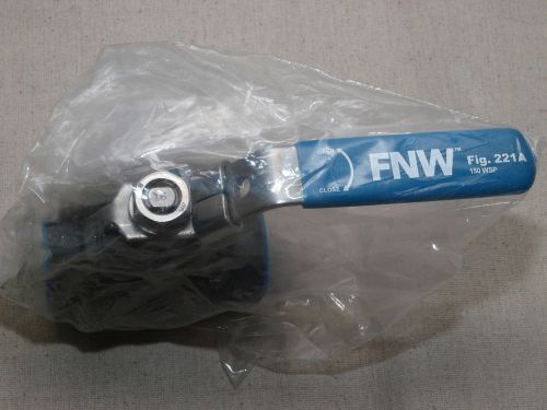 Fnw valve fnw221a carbon steel ball valves 1&#034; 2 pc full port 2000 cwp - new for sale