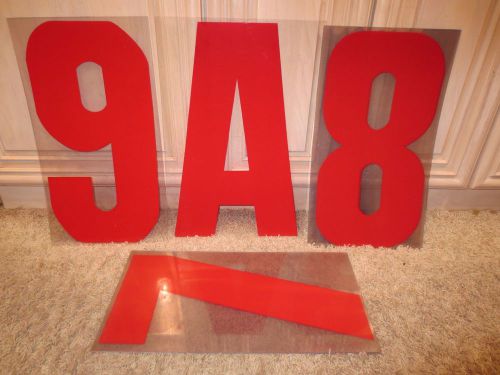 111 flashing arrow marquee red sign letters 17 1/2&#034; flex letter on 18&#034; plastic for sale