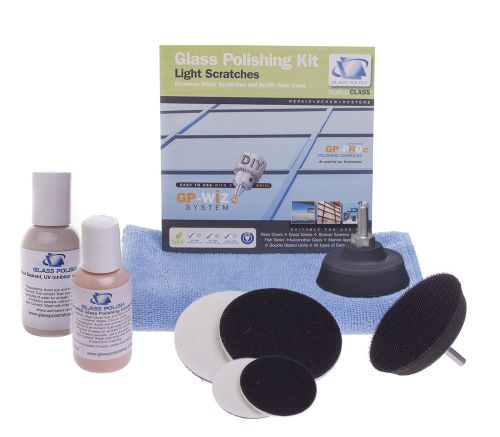 Diy glass polishing kit, light scratch repair, lime scale remover gp-wiz system for sale