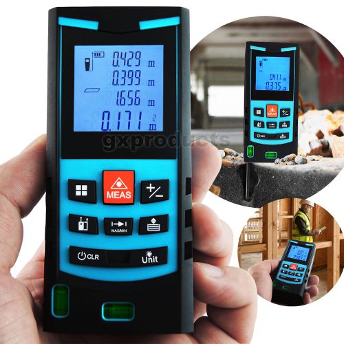 Handheld 100m laser distance meter area volume indirect measure w/ bubble level for sale