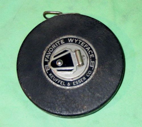 Vintage Keuffel &amp; Esser Co Favorite Wyteface Metal Tape Measure