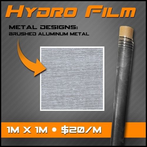 Hydrographic Water Transfer Printing Film - Brushed Aluminum Metal