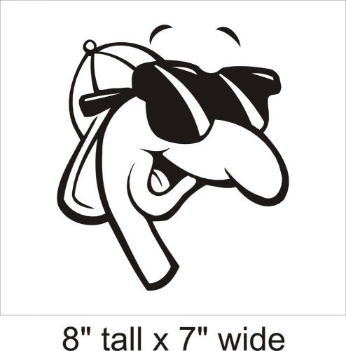 2X Funny Face Silhouette Decal Vinyl Car i Pad Laptop Window Wall Sticker-FA76