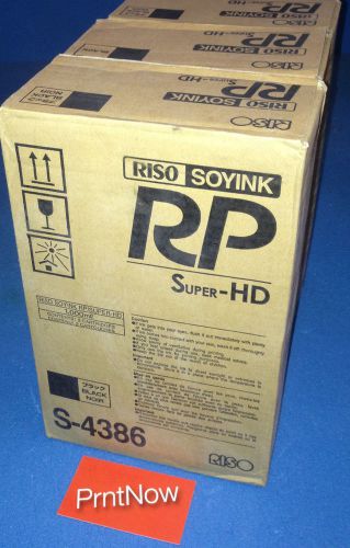 10 Tubes Riso Brand RP HD Black Ink S4386 High Density RP3700 RP3790 RP Genuine