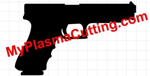 Glock pistol CNC cutting file .dxf format  clip art