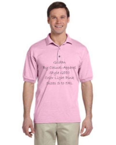 G1 g880 light pink size xl gildan pique polo sport shirt ultra dry blend 8800 for sale