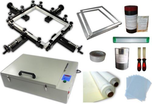 Screen Printing Kit Screen Making DIY UV Exposure Unit &amp; Hand Screen Stretcher
