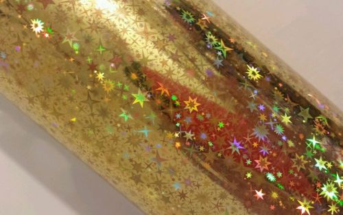 HOLOGRAPHIC FOIL ROLL API FOILS 22&#034; by 500&#039; SEEING STARS GOLD HOT STAMP USA