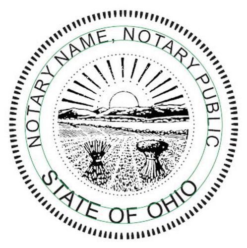 For OHIO NEW Round Self-Inking NOTARY SEAL RUBBER STAMP