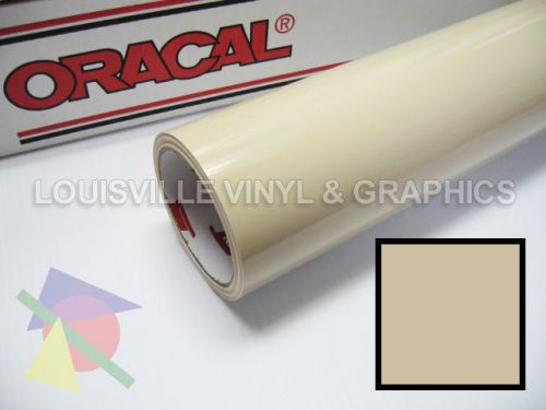 1 roll 24&#034; x 5 yds beige oracal 651 sign &amp; graphics cutting vinyl for sale