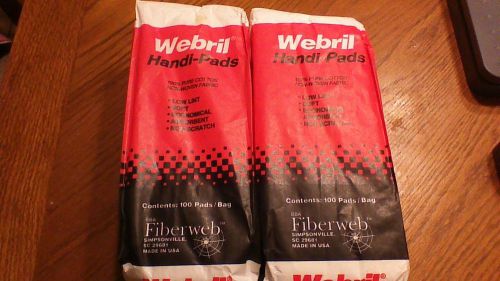 NEW UNOPENED Webril 4 x 4 Cotton Handi Pads, 100/package Lot of 2 Packages!!!