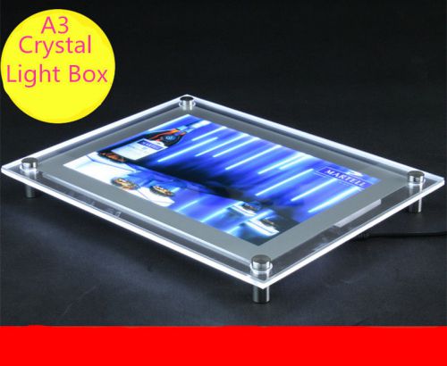 Acrylic Crystal LED Slim Light Box led pannel backlit poster frame A3 Size