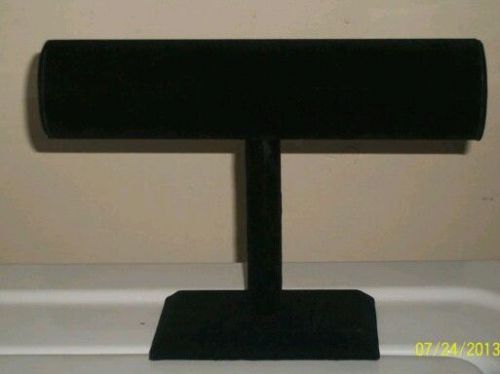 Set of 2 one tier black velvet bracelet holder display