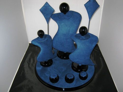 Blue 9PC Combo Jewelry Counter Top Jewelry Display Set