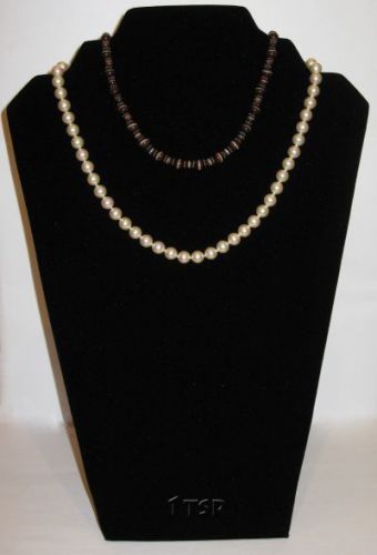 Black Multi-Necklace Pendant Jewelry Bust Display Easel