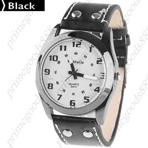 Synthetic Leather Quartz Wrist Wristwatch Free Shipping Women&#039;s Black