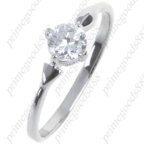 Gorgeous CZ Cubic Zirconia Finger Ring Ornamental Jewelry Finger Decor for Lady