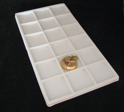 18 COMPARTMENT TRAY INSERTS FLOCKED WHITE