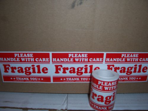 100 2x3 FRAGILE HANDLE WITH CARE LABEL STICKER - eBay USPS UPS FedEx Shipping
