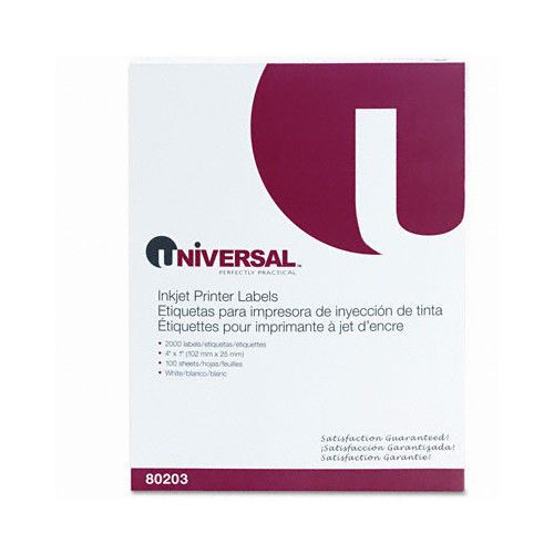 Universal® Inkjet Printer Labels, 2000/Box