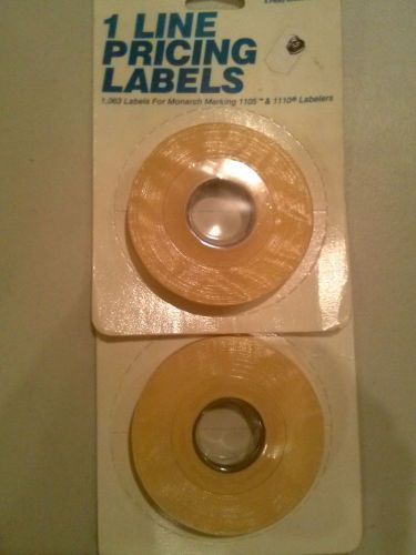 (2) 1 line pricing labels 1,063 labels for marnarch marking 1105 &amp; 1110 labelers for sale