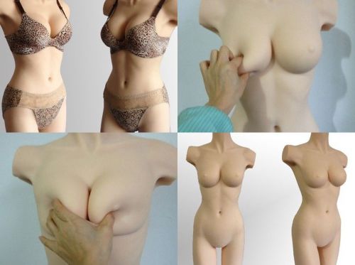 Lifesize Dummy/soft/Nude flesh Female Mannequin Torso Dress Form Display #13