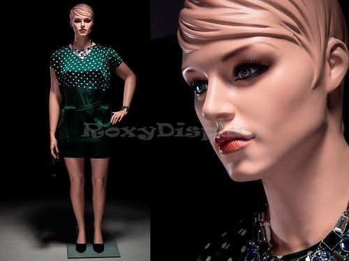 Plus size female mannequin fiberglass pretty face elegant looking #mz-avis3 for sale
