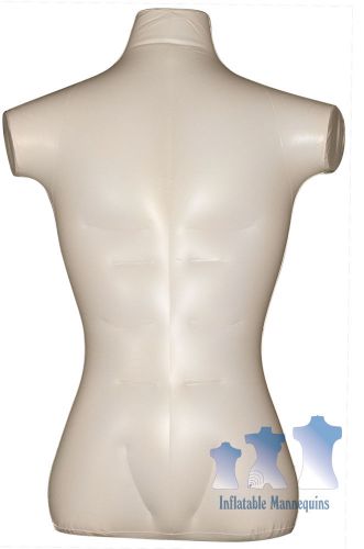 Inflatable Mannequin, Male Torso, Standard Size Ivory