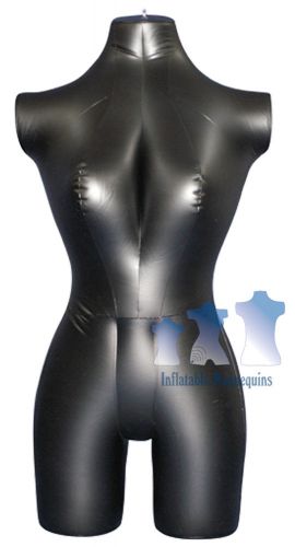 Inflatable Mannequin, Female 3/4 form, Black