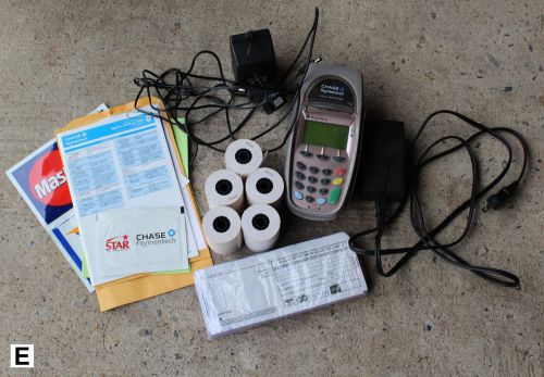 Chase Paymentech Credit Card Machine POS-0776 03/07 with 5 paper rolls.