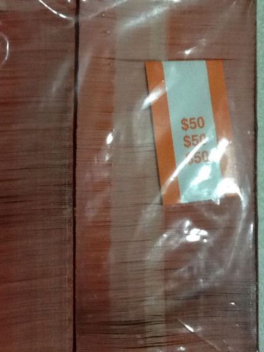 pre-sealed orange/$50.00 bill straps